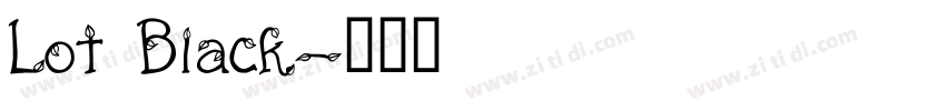 Lot Black字体转换